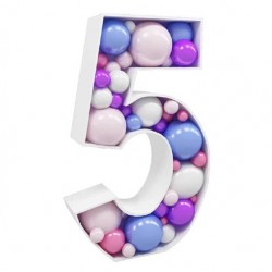 Número Cinco para Decoração de Balões - PVC e KT Board