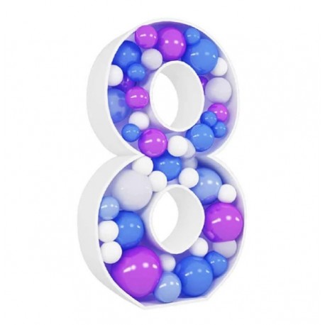 Número Oito para Decoração de Balões - PVC e KT Board