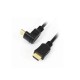 Cabo HDMI Dourado Macho/Macho Preto 1.5m Com Ângulo de 90º