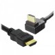 Cabo HDMI Dourado Macho/Macho Preto 1.5m Com Ângulo de 90º