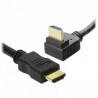 Cabo HDMI Dourado Macho/Macho Preto 1.5m Com Ângulo de 90º