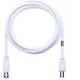 Cabo Coaxial Aéreo de 2m, Conector F para RF, Branco
