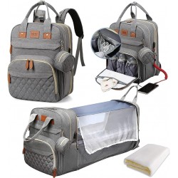 Mochila Multifuncional para Fraldas com Berço Extensível
