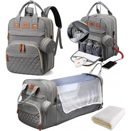 Mochila Multifuncional para Fraldas com Berço Extensível