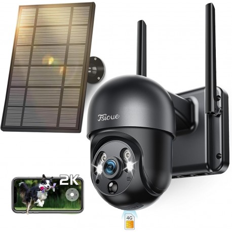 âmara de Vigilância 4G LTE Solar com Visão Noturna