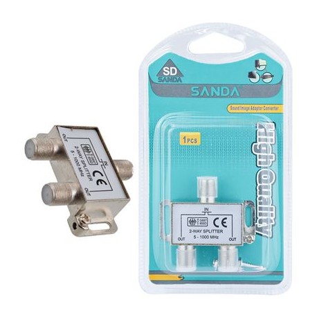 Adaptador Spliter de Cabo Coaxial 2-Vias