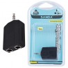 Conversor de Áudio Splitter de 2-Vias Jack 3.5mm para 2x Jack 6.5mm