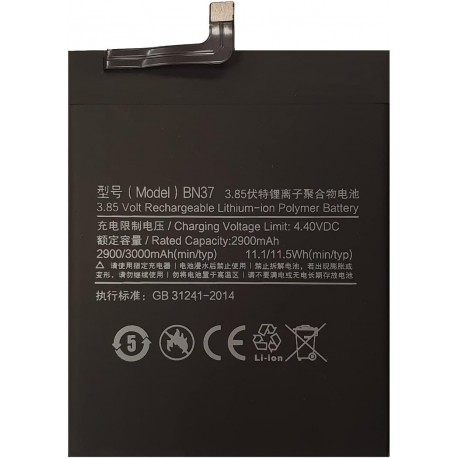 Bateria Compatível BN37 para Xiaomi Redmi 6 e 6A - 2900mAh, 3.85V