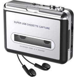 Conversor USB de Cassete para MP3 com Saída de Áudio de 3,5 mm