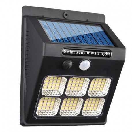 Lâmpada de Parede Solar com Sensor de Movimento e COB Light de 1500 Lúmenes