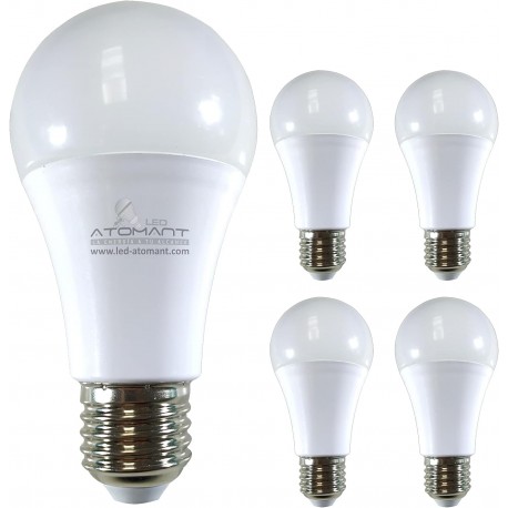 Pack de 5 Lâmpadas LED E27 9W com Sensor Crepuscular 