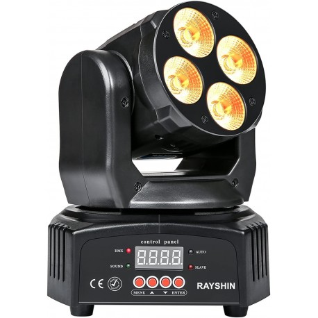 Cabeça Móvel Profissional DMX512 RGBWA/UV 50W para Iluminação de Cenário 