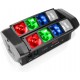 Cabeça de Luz  Móvel para DJ Spider com 8 LEDs RGBW, Controlo DMX-512 e Som Activado 