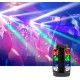 Cabeça de Luz  Móvel para DJ Spider com 8 LEDs RGBW, Controlo DMX-512 e Som Activado 