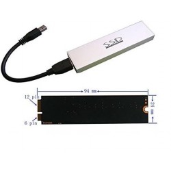 Caixa USB 3.0 SuperSpeed para SSD de Asus Zenbook (UX21/UX31/UX51) 