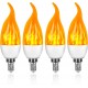 Pack de 4 Lâmpadas LED E14 com Efeito de Chama - 3W 