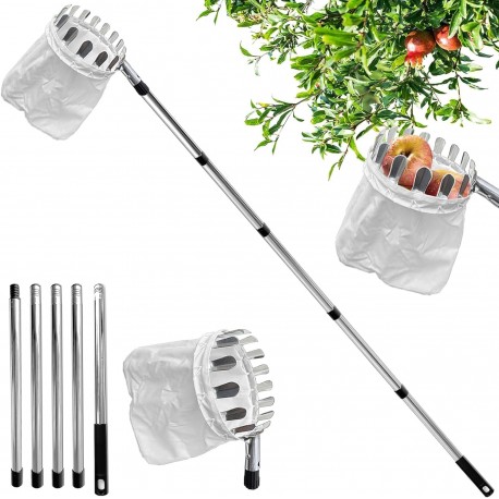 Coletor de Frutas Telescópico Extensível de 2,1m