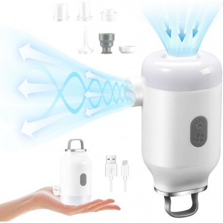 Bomba de Ar Elétrica Portátil de 3600 mAh com Bateria Recarregável