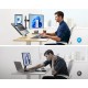 Suporte Ergonómico de Mesa para Monitores de 13-27 Polegadas e Portáteis até 15,6 Polegadas 