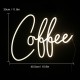 Letreiro Decorativo 'Café' em Néon LED Branco Quente