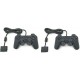 Kit Duplo de Comandos Gamepad para PS1 e PS2