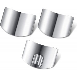 Trio de Protetores de Dedos em Aço Inoxidável 