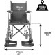 Cadeira de Rodas Estreita e Dobrável 
