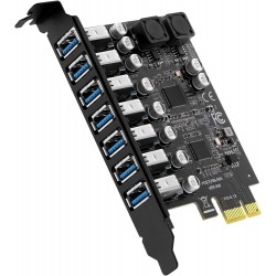 Placa de Expansão PCIe USB 3.0 com 7 Portas 