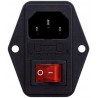  Conector de Alimentação AC com Fusível e Interruptor LED - C14, 10A 250V