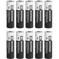 Pack de 10 Baterias AA de Lítio-Cloreto de Tionilo 3,6V ER14505 - 2600mAh