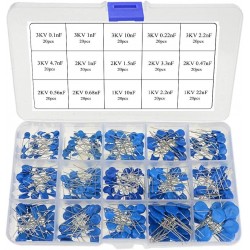 Kit de Capacitores de Disco de Cerâmica de Alta Voltagem