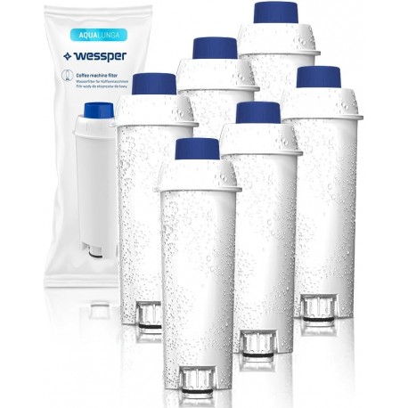 Pack de 6 Filtros de Água DLSC002 para Máquinas DeLonghi 