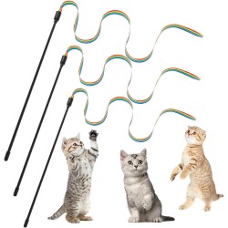 Pack de 3 Varinhas Mágicas Arco-Íris para Gatos