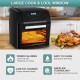 Fritadeira Sem Óleo e Forno de Ar Quente Multifuncional Nictemaw 12L