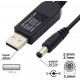Conversor USB Boost de DC 5V para DC 12V com Conectores 5,5 x 2,1 mm e 5,5 x 2,5 mm