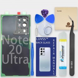 Kit de Reparação com Tampa Traseira de Vidro para Samsung Galaxy Note 20 Ultra - Preto