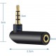 Adaptador de Áudio Jack 3,5 mm de 90º com 4 Pinos