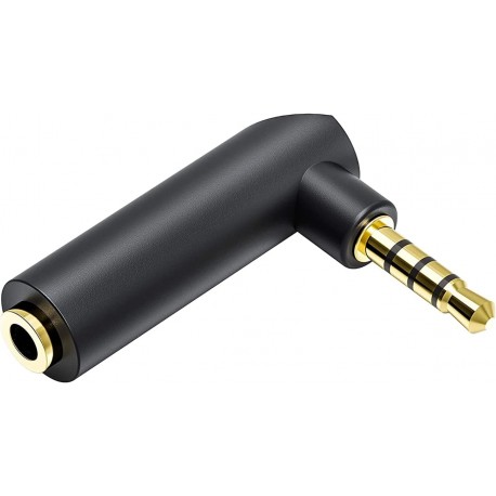 Adaptador de Áudio Jack 3,5 mm de 90º com 4 Pinos