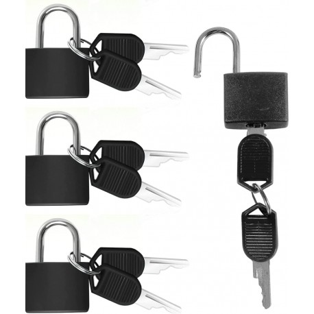  Conjunto de 3 Mini Cadeados com Chave para Malas