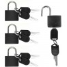  Conjunto de 3 Mini Cadeados com Chave para Malas