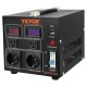 VEVOR Transformador conversor de voltagem subida/baixa 220-110 V/110-220 V conversor CE de 2000 W com 2 tomadas NEMA 5-15R de 3