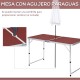 Conjunto de Mesa e Bancos Dobráveis Outsunny para Campismo e Jardim - Portátil e Ajustável