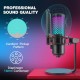 Microfone USB RGB Zealsound para Gaming, Streaming e Podcast