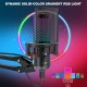 Microfone USB RGB Zealsound para Gaming, Streaming e Podcast