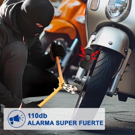 Alarme de Bicicleta com Controlo Remoto e Sensor de Movimento, USB Recarregável