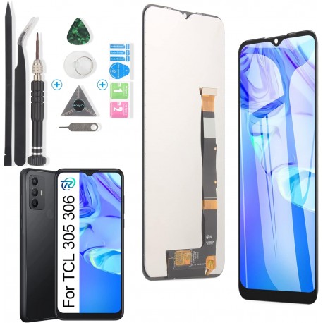 Conjunto de Ecrã Tátil LCD para TCL 305/306 6102, 6102D, 6102A, 6102H - Preto