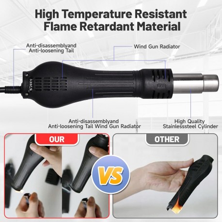 Estação de Soldagem Yofuly 700W com Ar Quente e Ecrã LED