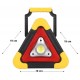 Triángulo de emergencia con luz multi funcional carga solar Luz de trabajo