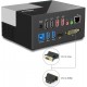 Estação de Ancoragem WAVLINK USB 3.0 Multifuncional com Suporte para Duplo Monitor