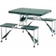 Mesa de Campismo Dobrável com 4 Assentos e Orifício para Guarda-Sol